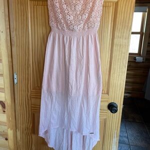 Abercrombie & Fitch Pink Lace Strapless Dress